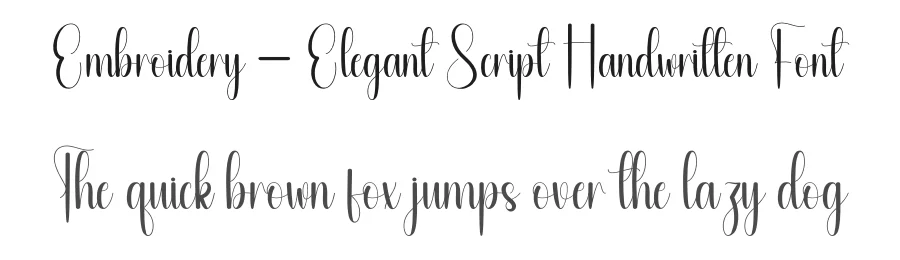 Embroidery – Elegant Script Handwritten Font by andikastudio — Script Handwritten Font