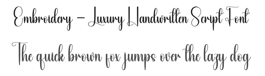 Embroidery – Luxury Handwritten Script Font by andikastudio — Script Handwritten Font