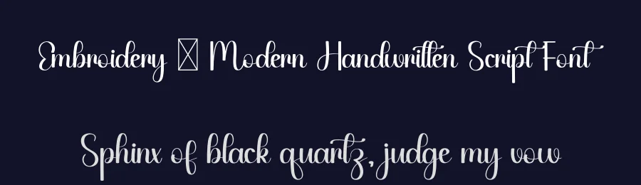 Embroidery – Modern Handwritten Script Font by freshtypeink — Script Handwritten Font — thumbnail 2