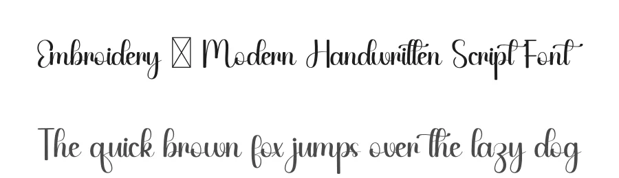 Embroidery – Modern Handwritten Script Font by freshtypeink — Script Handwritten Font