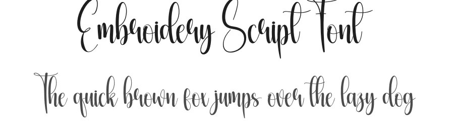 Embroidery Script Font by creativeletter — Script Handwritten Font