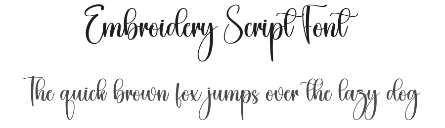 Embroidery Script Font by creativeletter — Script Handwritten Font