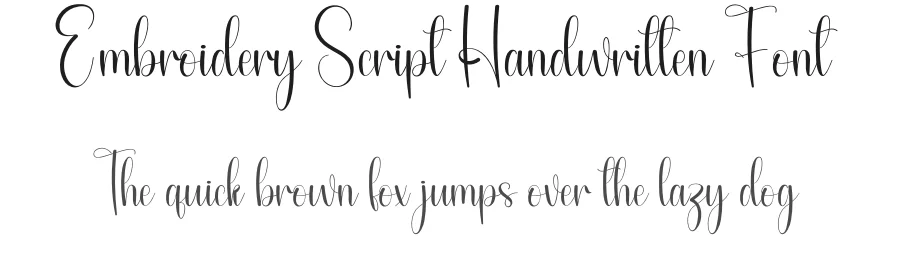 Embroidery Script Handwritten Font by andikastudio — Script Handwritten Font