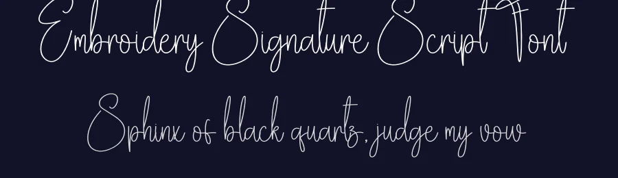 Embroidery Signature Script Font by creativeletter — Script Handwritten Font — thumbnail 2