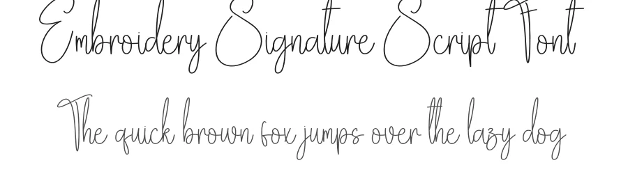 Embroidery Signature Script Font by creativeletter — Script Handwritten Font
