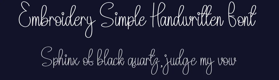 Embroidery Simple Handwritten Font by andikastudio — Script Handwritten Font — thumbnail 2