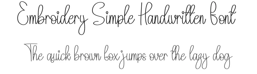 Embroidery Simple Handwritten Font by andikastudio — Script Handwritten Font