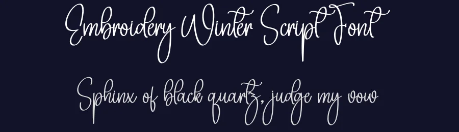 Embroidery Winter Script Font by creativeletter — Script Handwritten Font — thumbnail 2