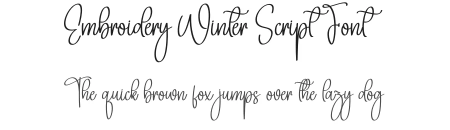 Embroidery Winter Script Font by creativeletter — Script Handwritten Font