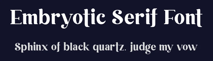 Embryotic Serif Font by Aluyeah Studio — Serif Font — thumbnail 2