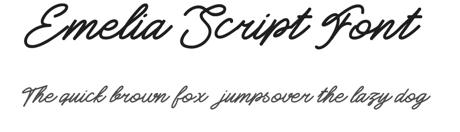 Emelia Script Font by Inviline.co β Script Handwritten Font