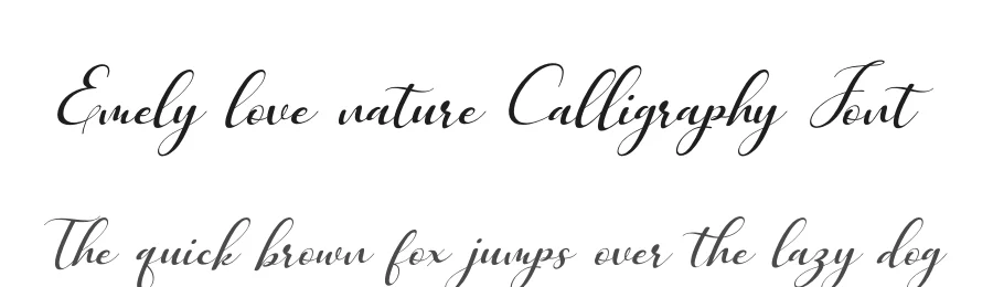Emely love nature Calligraphy Font by letterenastudios — Script Handwritten Font