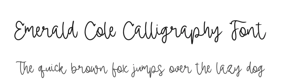 Emerald Cole Calligraphy Font by Allouse.Studio — Script Handwritten Font
