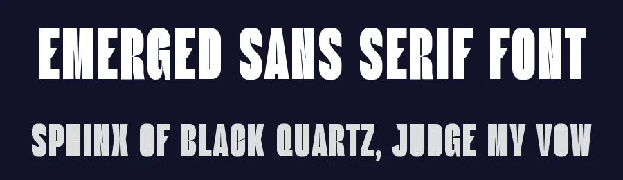 Emerged Sans Serif Font by Graphicxell — Sans Serif Font — thumbnail 2