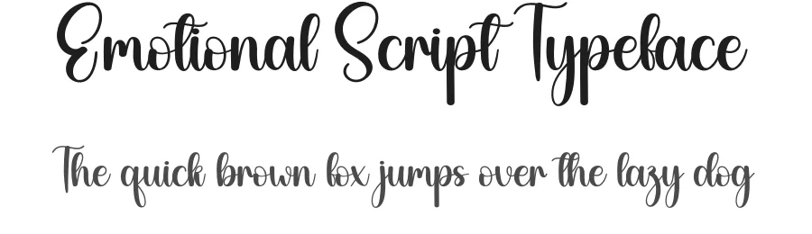 Emotional Script Typeface by creativeletter — Script Handwritten Font