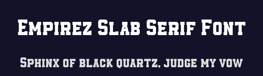 Empirez Slab Serif Font by Almarkhatype — Slab Serif Font — thumbnail 2