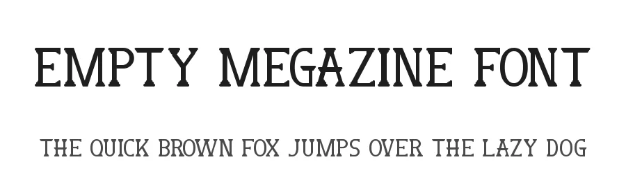 Empty Megazine Font by RaisProject — Display Font