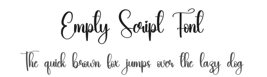 Empty Script Font by creativeletter — Script Handwritten Font