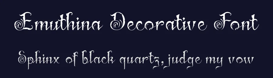 Emuthina Decorative Font by TypeClassHeroes — Display Font — thumbnail 2