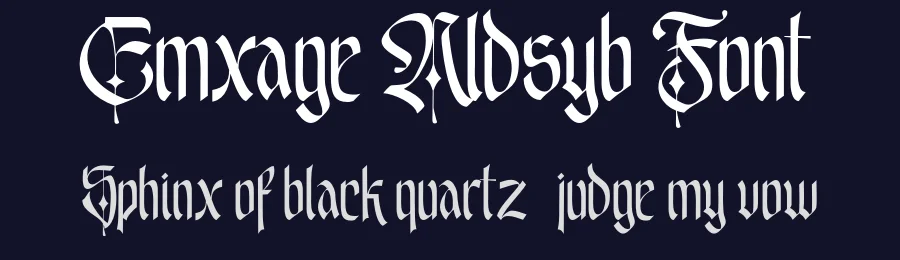 Emxage Aldsyb Font by enxyclo — Blackletter Font — thumbnail 2