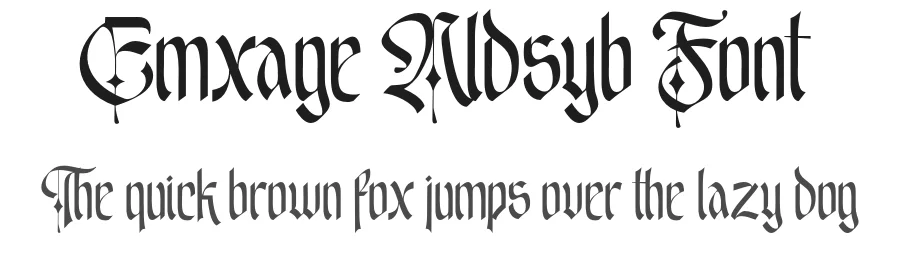 Emxage Aldsyb Font by enxyclo — Blackletter Font