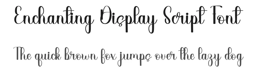 Enchanting Display Script Font by freshtypeink — Script Handwritten Font