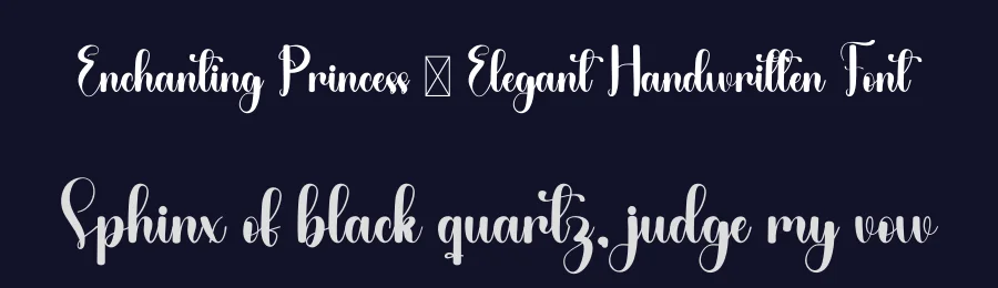 Enchanting Princess – Elegant Handwritten Font by freshtypeink — Script Handwritten Font — thumbnail 2