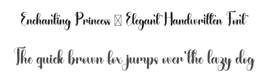 Enchanting Princess – Elegant Handwritten Font by freshtypeink — Script Handwritten Font