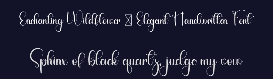 Enchanting Wildflower – Elegant Handwritten Font by freshtypeink — Script Handwritten Font — thumbnail 2