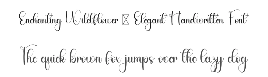 Enchanting Wildflower – Elegant Handwritten Font by freshtypeink — Script Handwritten Font