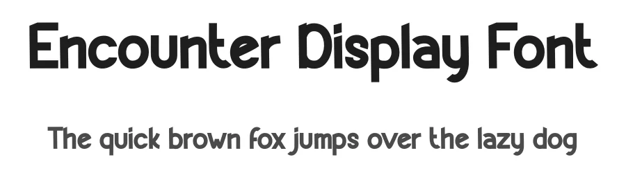 Encounter Display Font by creativeletter — Display Font