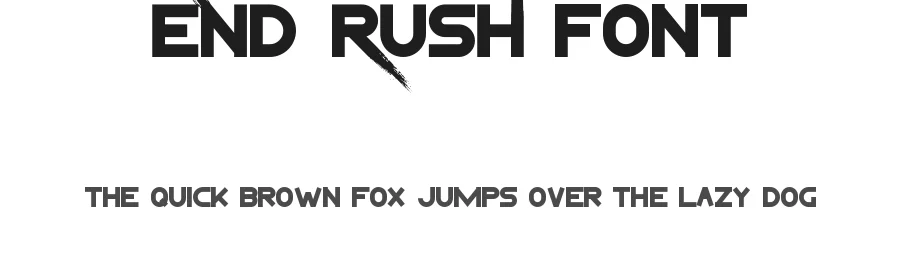 End Rush Font by CalligraphyFonts.net — Display Font