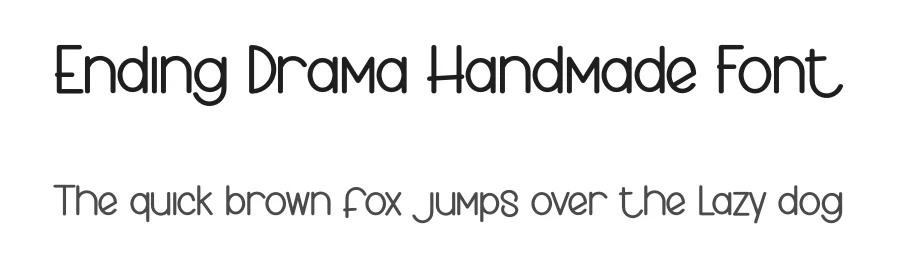Ending Drama Handmade Font by creativeletter — Display Font