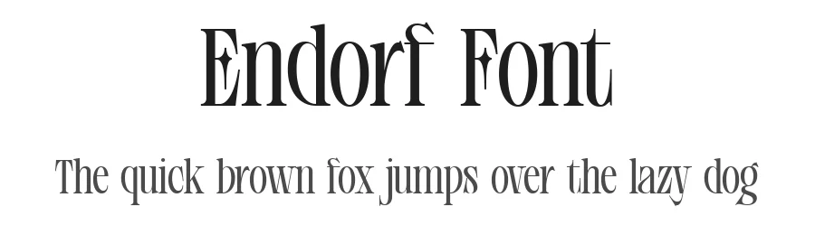 Endorf Font by The_Type โ Decorative Font