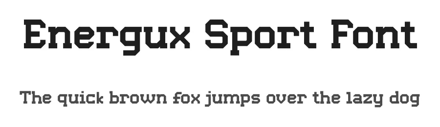 Energux Sport Font by firstype — Decorative Font