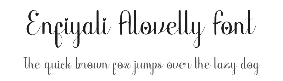 Enfiyali Alovelly Font by Denustudios — Script Handwritten Font