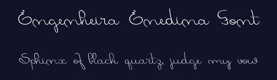 Engenheira Enedina Font by Milena Mota — Script Handwritten Font — thumbnail 2