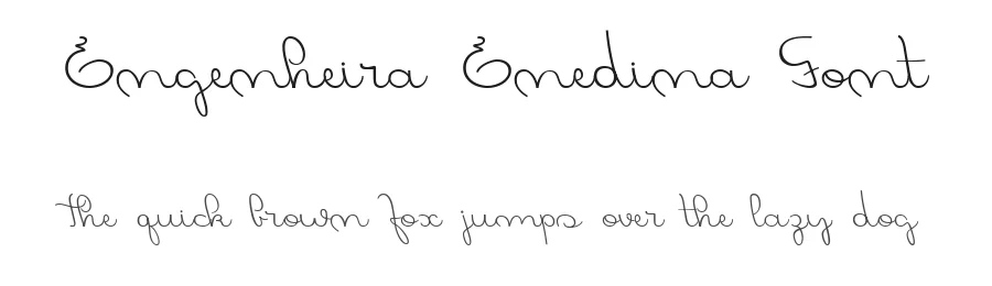 Engenheira Enedina Font by Milena Mota — Script Handwritten Font
