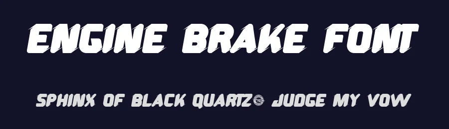 Engine Brake Font by CalligraphyFonts.net — Decorative Font — thumbnail 2