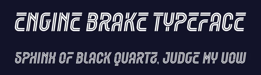 Engine Brake Typeface by mhdafifersya — Display Font — thumbnail 2