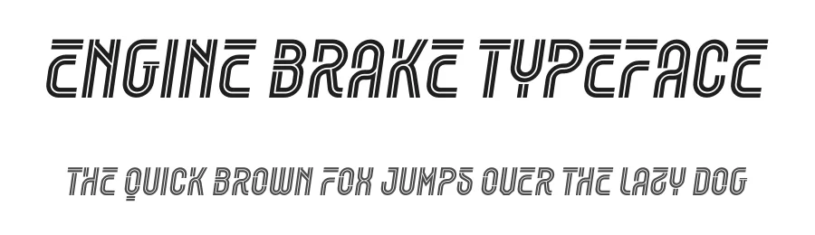 Engine Brake Typeface by mhdafifersya — Display Font