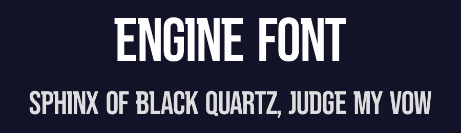 Engine Font by Ryan Rivaldo Vierra — Display Font — thumbnail 2