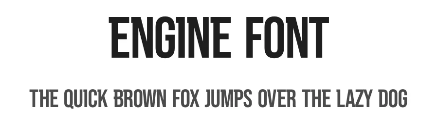 Engine Font by Ryan Rivaldo Vierra — Display Font