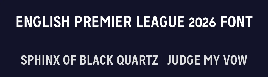 English Premier League 2026 Font by Kreative_Sublimicon — Display Font — thumbnail 2
