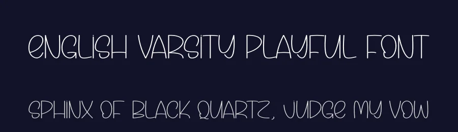 English Varsity Playful Font by creativeletter — Script Handwritten Font — thumbnail 2