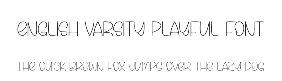English Varsity Playful Font by creativeletter — Script Handwritten Font