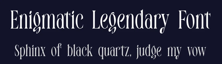 Enigmatic Legendary Font by timelesstype.co — Serif Font — thumbnail 2