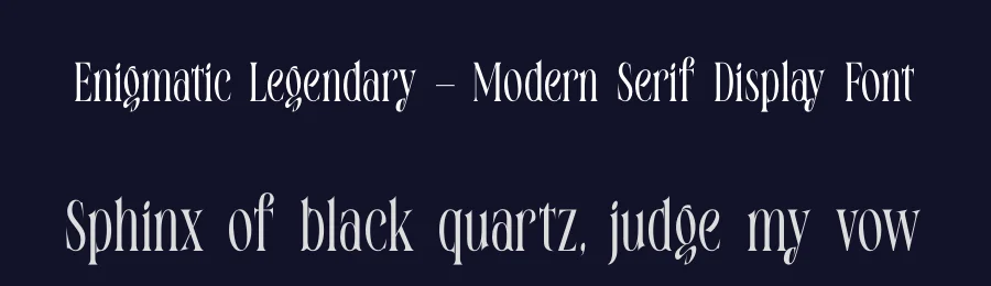 Enigmatic Legendary – Modern Serif Display Font by timelesstype.co — Display Font — thumbnail 2