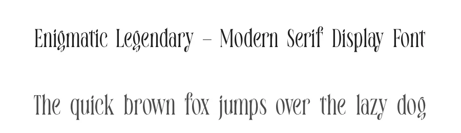 Enigmatic Legendary – Modern Serif Display Font by timelesstype.co — Display Font