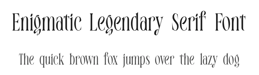 Enigmatic Legendary Serif Font by timelesstype.co — Serif Font